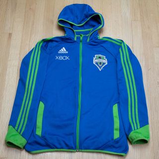 Seattle Sounders Adidas Zip Up Hoodie Sweatshirt Blue Sounders Fc Xbox Futbol M