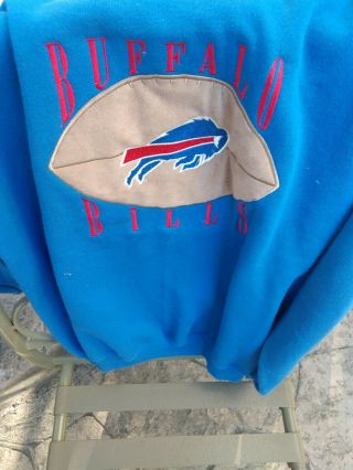 Vintage Buffalo Bills Sweatshirt With Brown Football.  Been In Storage