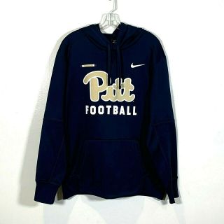Nike Dri - Fit University Of Pittsburgh Pitt Panthers Football Sz L Hoodie Retro