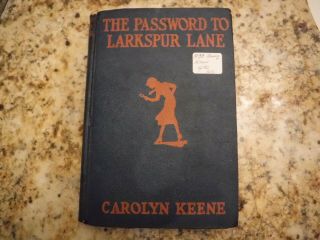 Vintage 1933 Nancy Drew The Password To Larkspur Lane Book,  Po