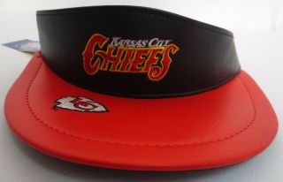 Kansas City Chiefs Leather Visor Hat Cap Vintage Retro Vtg Modern Nfl Mahomes Ii