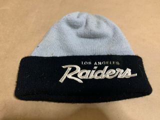 Vintage Los Angeles Raiders Beanie From Early 90’s Made In Usa Stocking Cap