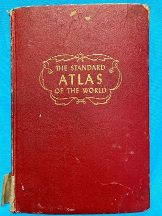 Standard Atlas Of The World 1949 Consolidated Book Publishers Multicolored Pages