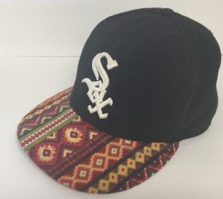 Era Cap Hat Chicago White Sox On Field Fitted Game Black Size 7 3/8