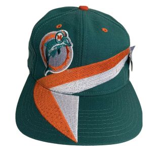 Vintage Miami Dolphins Nfl Snapback Hat With Tag