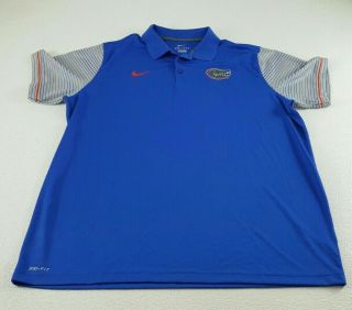 Nike Florida Gators Mens Blue Dri - Fit Polo Shirt Size Xxl