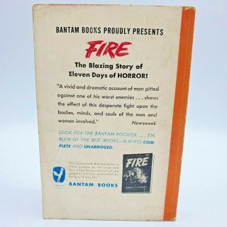 Fire by George R Stewart 1950 Printing Vintage Paperback Bantam Book Number 802 2