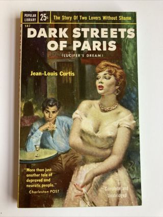 Dark Streets Of Paris Jean - Louis Curtis Vintage Sleaze Gga Paperback Popular