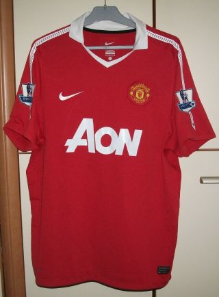 Manchester United 2010/2011 Home Football Shirt Jersey Nike Size L