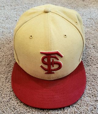 Florida State Fsu Era 59fifty Fitted Hat Color Gold And Garnet Size 8