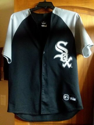 Chicago White Sox Jersey Majestic Mlb Mens L Large Miller Lite Rare Authentic