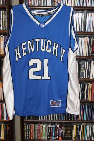 University Of Kentucky Uk Wildcats Blue Basketball Jersey Stitched Mens Xl (b164