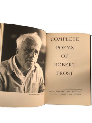 Complete Poems Of Robert Frost 1964 Antique Book By Holt Rinehart Winston