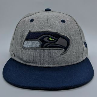 Era Seattle Seahawks Nfl Embroidered Logo Hat 59fifty Fitted Cap 8 Gray