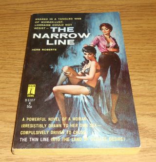 Beacon B610f The Narrow Line Herb Roberts First Printing 1963 Lesbian