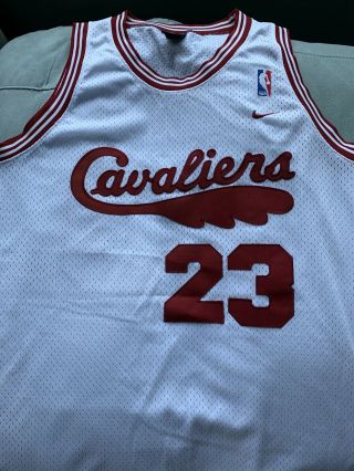 Lebron James Throwback Nike Cleveland Cavaliers Jersey Size Xl 1972 Old School