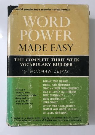 Word Power Made Easy By Norman Lewis Complete 3 - Week Vocabulary Builder Hc