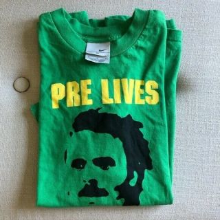 Nike Steve Prefontaine Pre Lives Ringer T Shirt Medium Vintage Green Running
