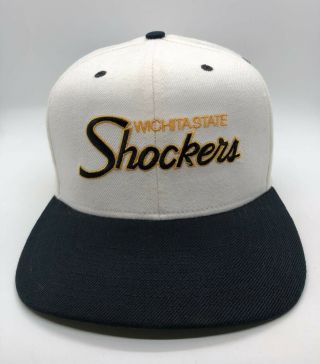 Ncaa Wichita State Shockers Nike Cap Hat Adult Snapback Off White Black