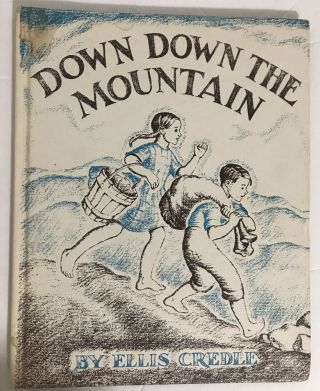 Vintage Weekly Reader Book Club Hardback Down Down The Mountain By E Credle 1961