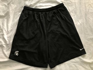 Rare Nike Michigan State Football Team Issued Dri Fit Shorts