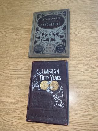 2 Vintage Salesman Sample Books - Rare - Book Of Knowledge/women’s Temperance