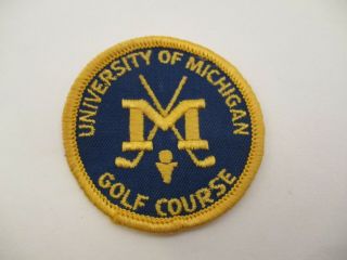 University Of Michigan Golf Course Vintage Embroidered Patch U Of M Wolverines