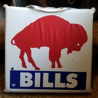 Vintage Buffalo Bills Football Nfl Stadium Seat Cushion Pad Red Standing Buffalo