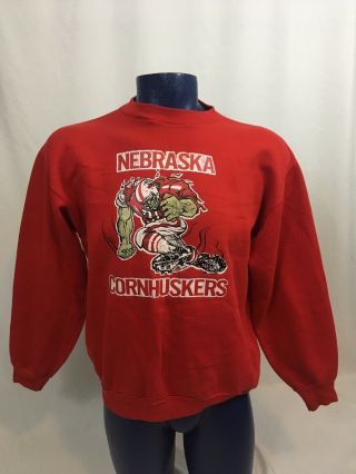 Vtg 70s Russell Athletic Nebraska Cornhuskers Football University Sweatshirt Xl