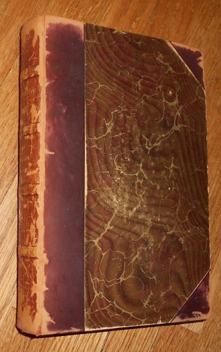 1883 Antique Book Representative Men By Ralph Waldo Emerson 2 Vols In 1 Leather