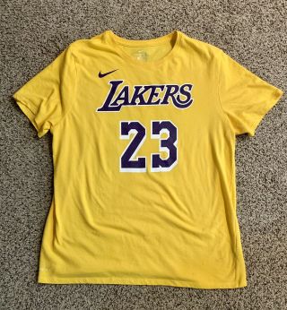 Lebron James Los Angeles Lakers Nike Jersey T - Shirt Sz Xl