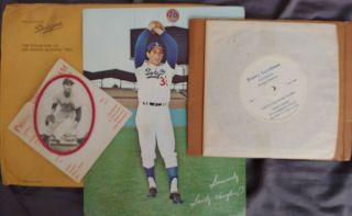 Los Angeles Dodgers Sandy Koufax Perfect Game Patch,  Photo,  Record; Vaintage