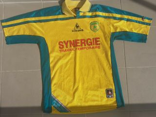 Vintage Rare Le Coq Sportif Nantes Fc Football Jersey Soccer Shirt 2001/02