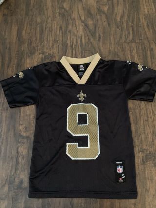 Reebok Nfl Team Apparel Orleans Saints Drew Brees 9 Youth Jersey S Small 8