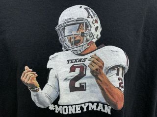 Johnny Manziel T - Shirt 3xl Texas A&m Aggies Football Money Man Xxxl