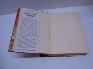 Vintage 1942 Seventeenth Summer Book Hardcover by Maureen Daly 2