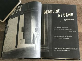 Deadline At Dawn William Irish/cornell Wollrich 1946 First Tower Movie Ed Vg,