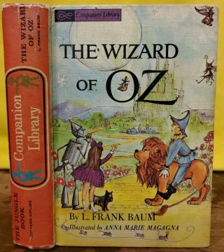 Companion Library 2 Books In 1 The Wizard Of Oz & The Jungle Book 1963 Hardcover