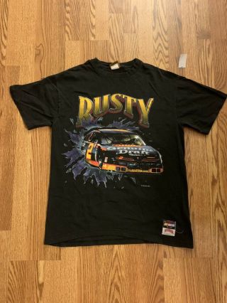 Vintage Rare 90s Rusty Wallace Nascar T - Shirt