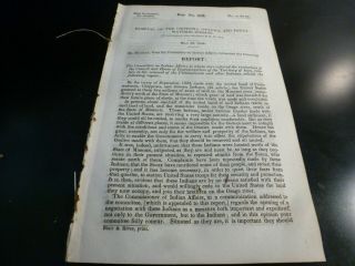 Government Report 1844 Removal Of Chippewa Ottowa & Pottawatomie Indians