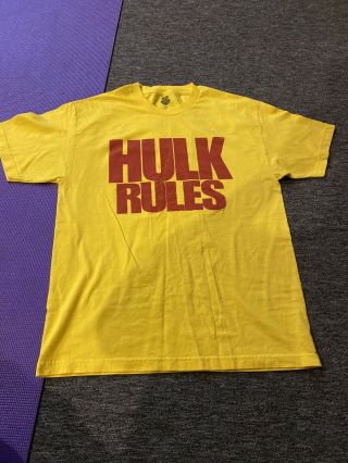 Rare Wwf Wwe Hulk Rules Hogan 30th Anniversary Shirt Size L Hollywood Nwo