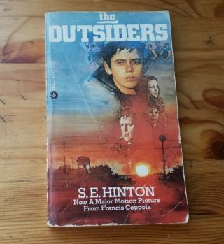 The Outsiders S.  E.  Hinton 1982 Vintage Paperback Movie Tie In Dell 1st Printing