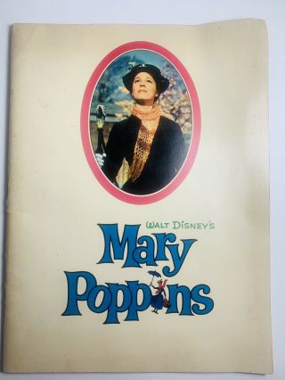 Vintage 1964 Walt Disney Mary Poppins Motion Picture Booklet