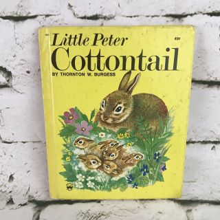 Little Peter Cottontail By Thornton W.  Burgess Vintage 1974 Wonder Books