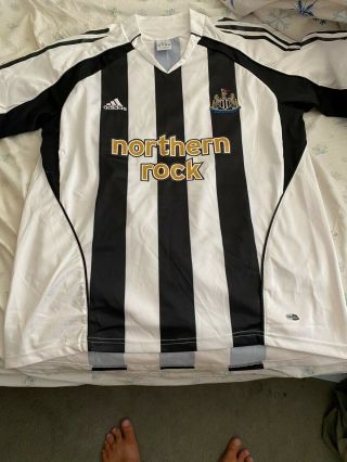 Adidas Newcastle United Northern Rock Soccer Jersey Shirt Men 