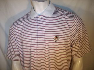 Fairway & Greene Xl White Str Poly/spandex Golf Shirt Philadelphia Cricket Club