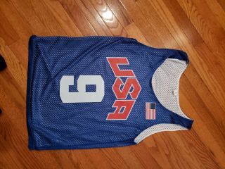 Olympic Dream Team Usa Michael Jordan 9 Jersey Size S American Flag