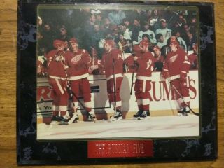 1997 Nba Red Wings The Russian Five Picture Plaque