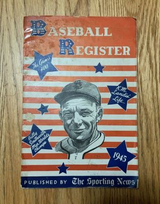 Vintage/ Old Baseball Book 1945 Baseball Register