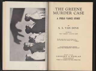 Greene Murder Case - 1929 Photoplay No Dj William Powell - Jean Arthur Vg,